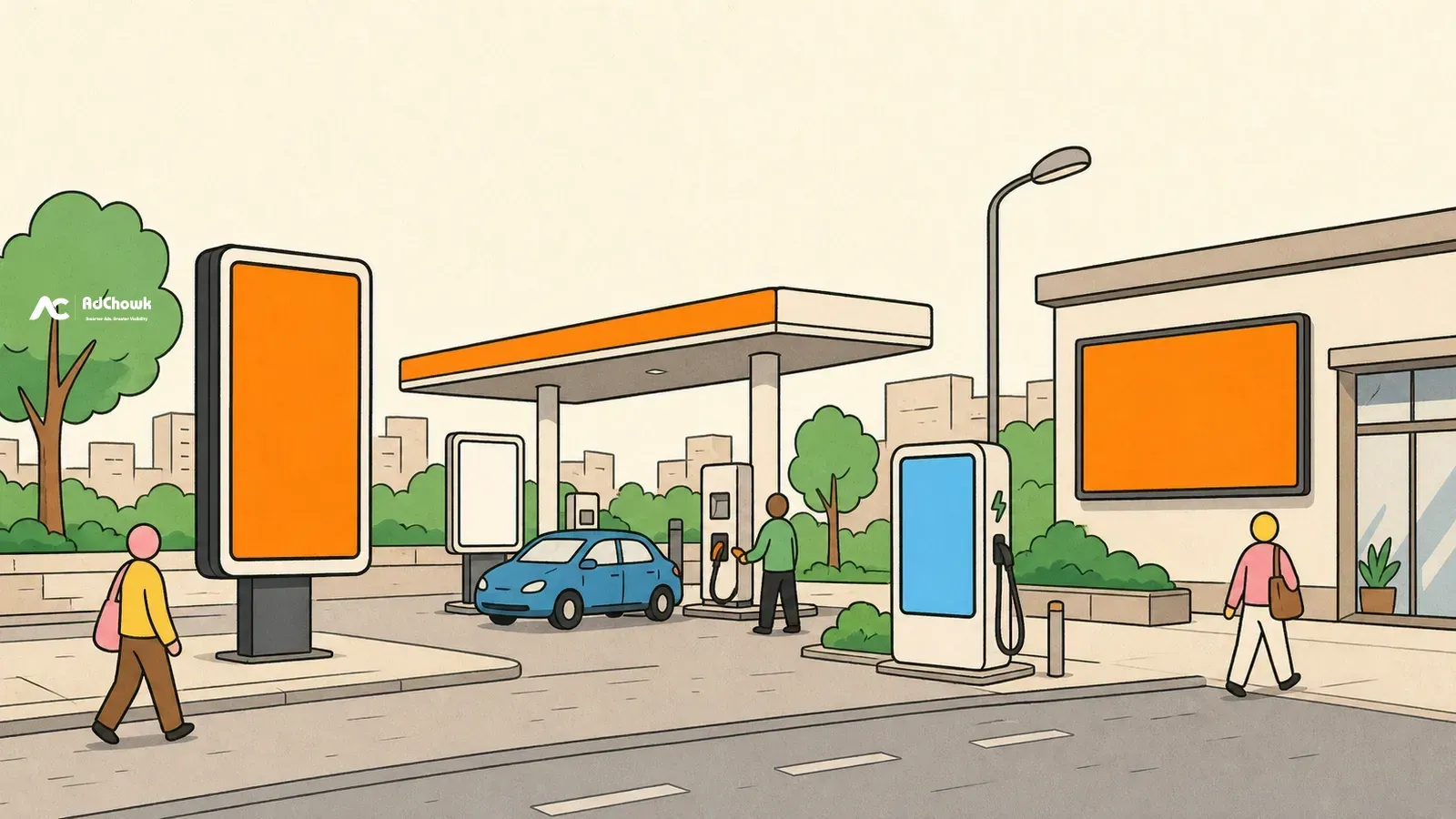 Petrol Pump and EV Charging Advertising